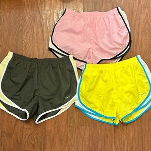 Nike running shorts. Size L, Lot of 3
